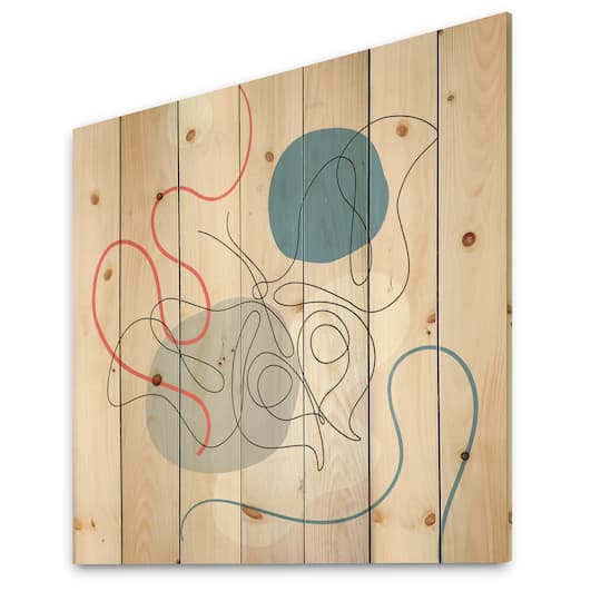 Designart - Butterfly One Line Drawing On Cubism Shapes II